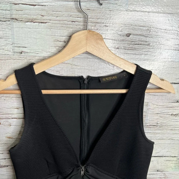 Supertrash black  dress size small zip up sheath - Picture 6 of 8